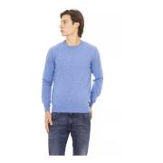 Lysblå Ull Crewneck Sweater