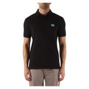 Slim Fit Bomullspolo med Frontlogo Patch