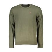 Grønn Crew Neck Brodert Genser