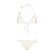 Blomsterapplikasjon Halterneck Bikini Sett