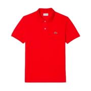 Slim Fit Bomull Polo Skjorte (Rød)