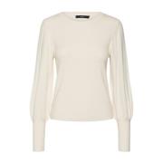 Puff Ls O-Neck Strikket Genser