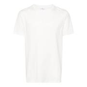 Hvit Bomull T-skjorte med Logoprint