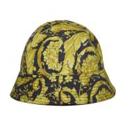 Sort Barokk Print Bucket Hat