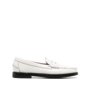 Penny-Slot Flat Leather Loafers