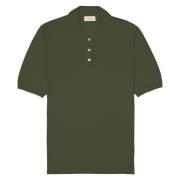 Lin Bomull Grønn Polo Skjorte