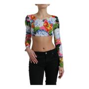 Blomstermønstret Crop Top