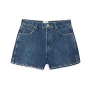 Vintage Blue High Waist Denim Shorts