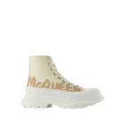 Chunky Sole High-Top Sneakers - Svart/Hvit