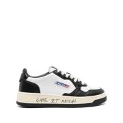 Svarte Sneakers med Logo Patch