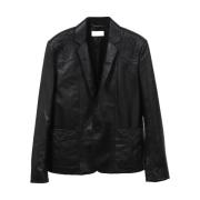 Pre-owned Leather outerwear