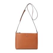 Pebbled Skinn Crossbody Bag Warm Ginger