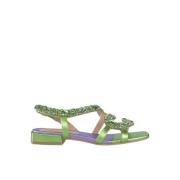 Slange Rhinestone Flat Sandal