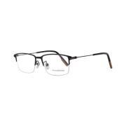 Svart Halvramme Metall Optiske Briller