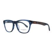 Blå Rektangulære Plastiske Optiske Briller