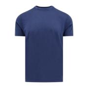 Blå T-skjorte Crew-neck Brodert logo