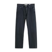 Sort Bomull Jeans med Klassisk Design