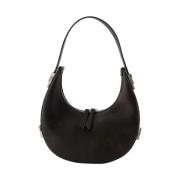 Leather shoulder-bags