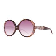 Runde solbriller med rose gradient linser