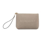 Stor Clutch Bag i Brun Canvas