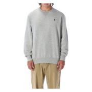 Grå Crewneck Strikkevarer Heater Ss24