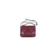 Bordeaux Skinn Crossbody Veske