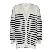 Stripete V-hals Cardigan Sweaters