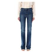 Steinvasket Flared Denim Jeans