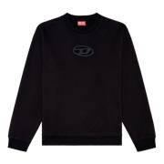 Sort Oval D Sweatshirt Ribbestriper