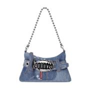 Gothic Denim Veske med Maxi Spenne