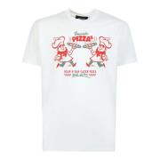 Pizza Twins Grafisk Print T-Skjorte