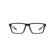 Svarte solbriller med gjennomsiktige linser