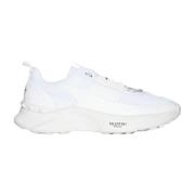 Hvite Mesh Low-Top Sneakers