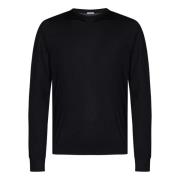 Sort Cashmere Silke Crewneck Genser