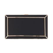 Vintage Svart Skinn Clutch Veske