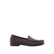 Luksus vevd skinn loafers