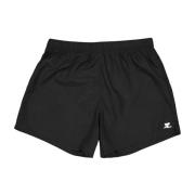 Nylon Straight Cut Shorts med Elastisk Midje