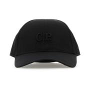 Stilig Svart Nylon Baseballcap