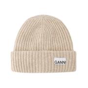 Resirkulert ull Beanie - Beige