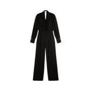 V-hals Jumpsuit med knappedetaljer