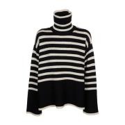 Signature Stripe Høyhalset Sweater