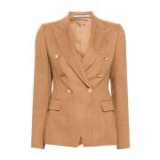 Brun Dobbeltspent Blazer