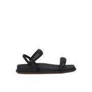 Glitrende flat sandal