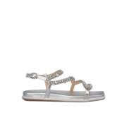 Glitrende skinn sandal