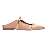 Blush Gold Silke Speil Skinn Flats