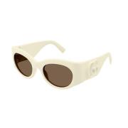 Ivory Frame Brown Lens Solbriller