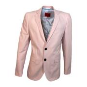 Slim Fit Stretch Lys Rosa Blazer