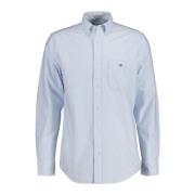 Reg Oxford Banker Stripe Shirt - Light Blue