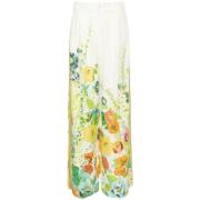 Blomster Wide Leg Bukser