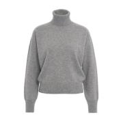 Luksuriøs Grå Turtleneck Sweater Aw24